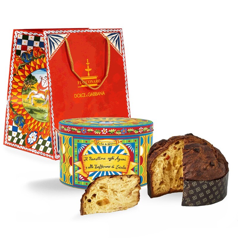 킴보(KIMBO S.p.A.) 미센토 (피아스코나로) 돌체앤가바나 이탈리아 파네토네 틴박스(그린)