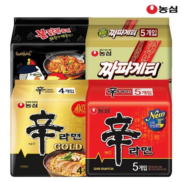 디에치커머스 주식회사 북성로 [하프클럽/마트인코리아_MIK]농심 신라면5봉 신라면골드4봉 불닭볶음면5봉 짜파게티5봉