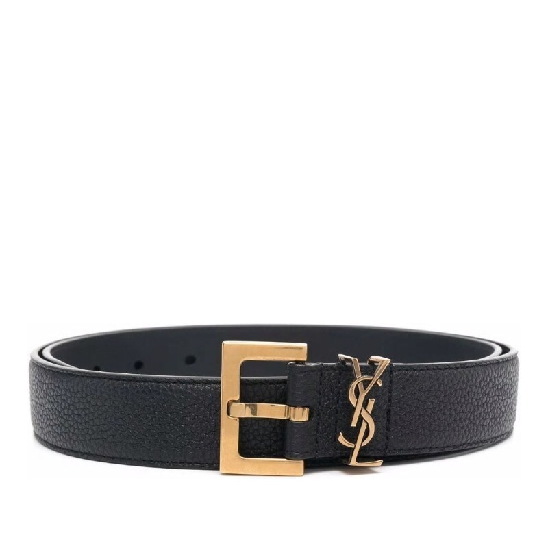 생로랑 생로랑 YSL 모노그램 페블 가죽 벨트 634440DTI0W 1000