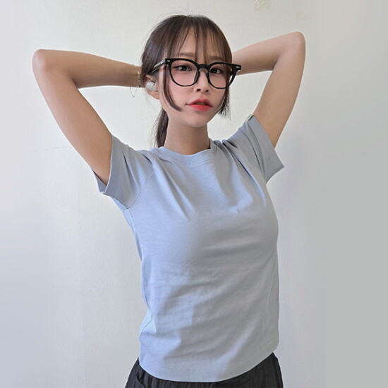 [(포에버21)][FOREVER21] 25SS 코튼 베이직 반팔티셔츠 5컬러 택1 B