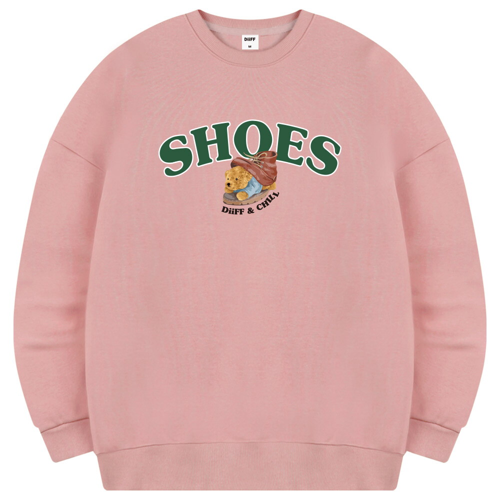 주식회사 마이스탈 디프(남성) [디프][당일발송/타임특가] 디프 슈즈베어 오버핏 여성 맨투맨 티셔츠 커플 루즈핏 긴팔 DMS_0027 (7Color)