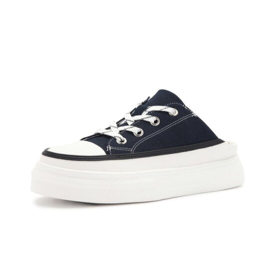 FMC 캔버스 네이비 뮬 스니커즈 4CM