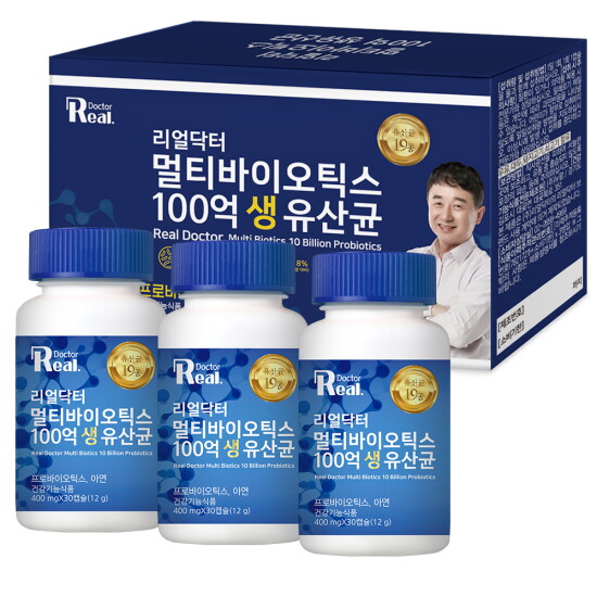[리얼닥터]멀티바이오틱스 100억 생유산균 3개월분(400mg x 30캡슐 x 3개)