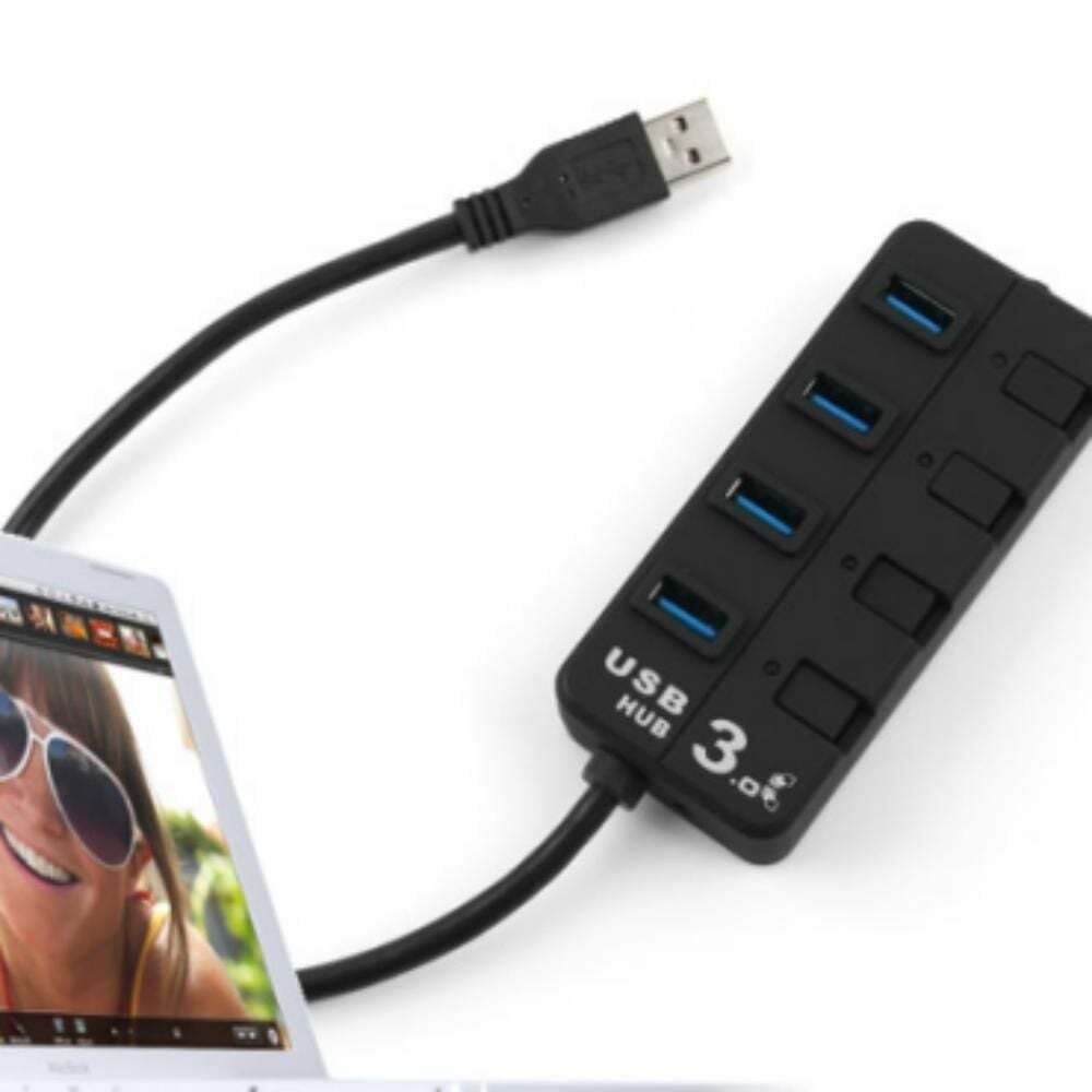 지오벤처스 USB 3.0 허브 4포트 무전원 개별 어답터 스위치