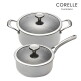 [코렐 듀라나노]코렐 듀라나노 스테인레스 스틸 2종 세트 (편수냄비 18cm+양수냄비 24cm)