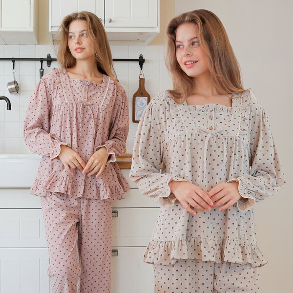 기타 [토토와모모]여자 잠옷 투피스 실내복 홈웨어 미니핏 24FC02