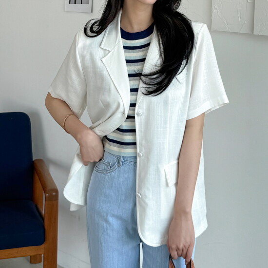 [모리스커밍홈][모리스커밍홈] 린넨 박스핏 썸머자켓_M2505JK610B