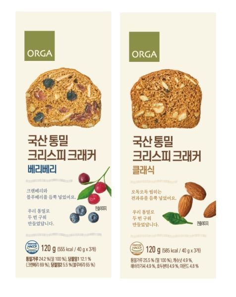 올가 국산 통밀 크리스피 크래커 베리베리와 클래식(120g2ea)