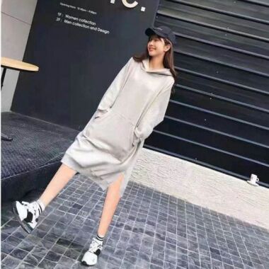 起毛ロングフード オールインワン・レオタード ポケット スティッチ 裾秋冬デイリールックカジュアルな女性 衣料品