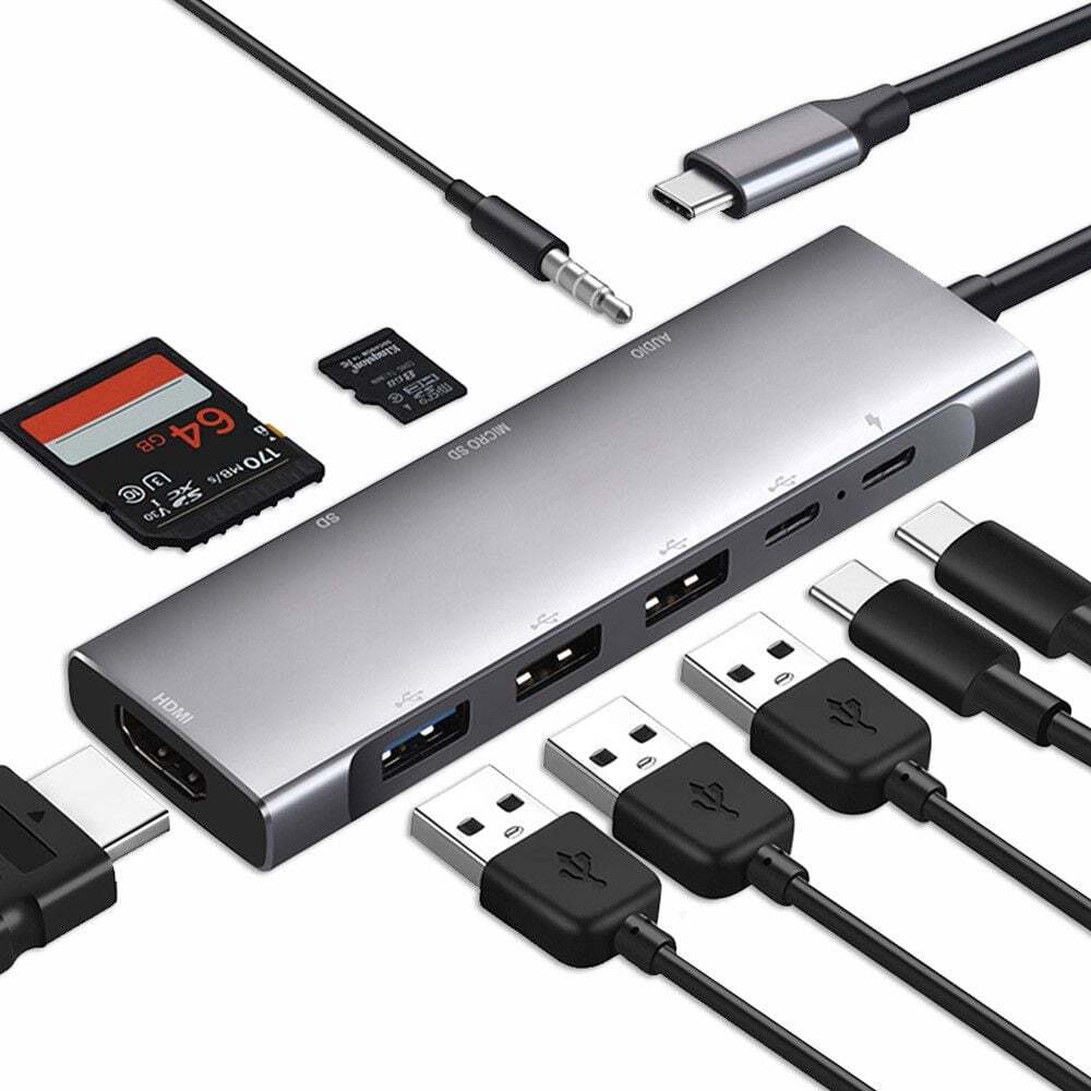 지오벤처스 보스위즈 9 in 1 C타입 USB 멀티허브 (BOS-H901)