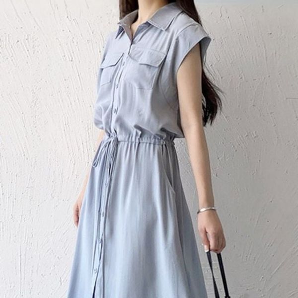 에이치플러스몰 [하프클럽/에이치플러스몰]롱드레스 롱라인여성용 여자 썸머 탱크탑 고무줄 심플 베이직핏 일상템 머스트해브 라이트룩 데이트 휴양지