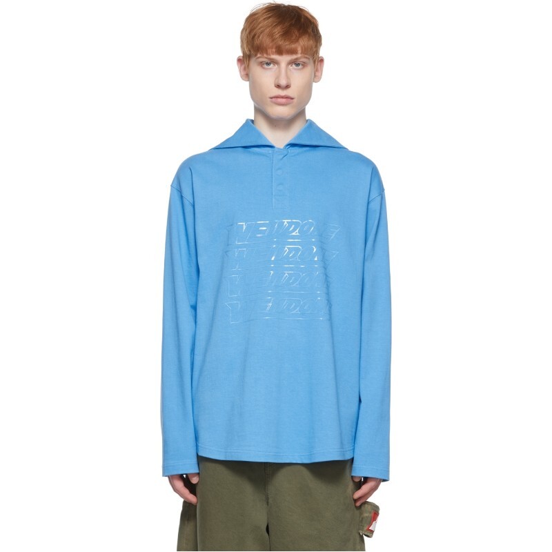 웰던 웰던 블루 코튼 헨리 셔츠 WD-TT1-22-554-U-BL BLUE