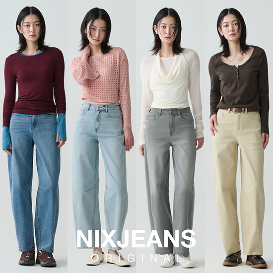 [닉스]O 닉스 26SS 여성 NEW 배럴핏 데님팬츠 2종