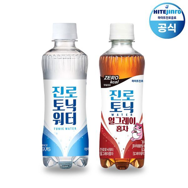 교보문고 하이트진로 진로 토닉워터 300ml x12개+얼그레이홍차 300ml x12개