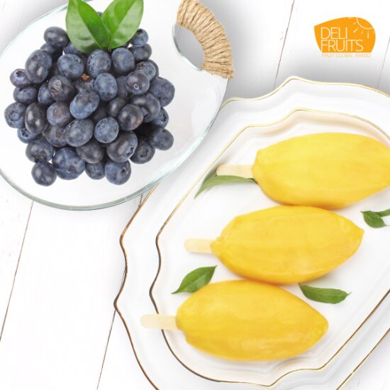 [델리후르츠] 아이스 망고바 60g x 10개 + 아이스 블루베리 1kg