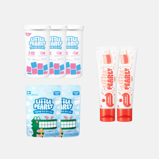 [리틀펄리][정상가 119,800원] 리틀펄리 실속 PKG (락토 캔디 3개 + 라이트 캔디 2개 + 치약 2개)