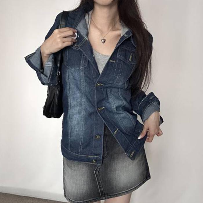 상세페이지참조 셀러허브 여성 [라일리여성의류] Rly [CC910] IS-DN42 / 스탠다드핏 데님 자켓