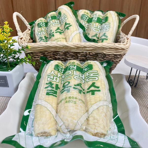 푸드맛남 강원도 (25년)햇 냉동 미백 찰옥수수 15개