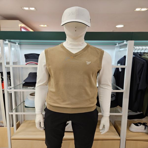 발렌티노 [하프클럽/볼빅]볼빅 남성골프 로고 JQD V넥 니트베스트 VMKVP201