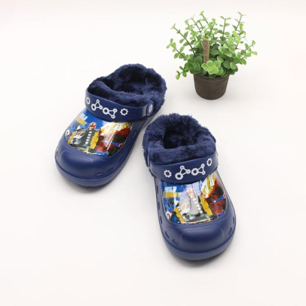 프롬슈그린 [프롬슈]마리벳 유광 로봇 아동 키즈 털슬리퍼 (11292479)