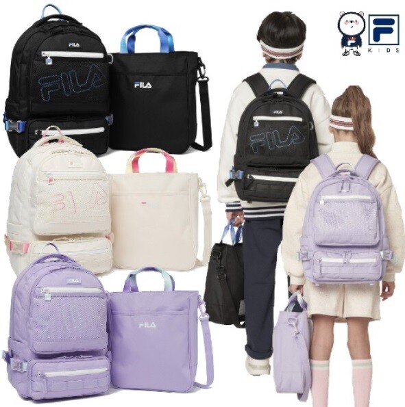 휠라키즈 저학년 링크 레인보우 백팩세트_FK3BEF5007X