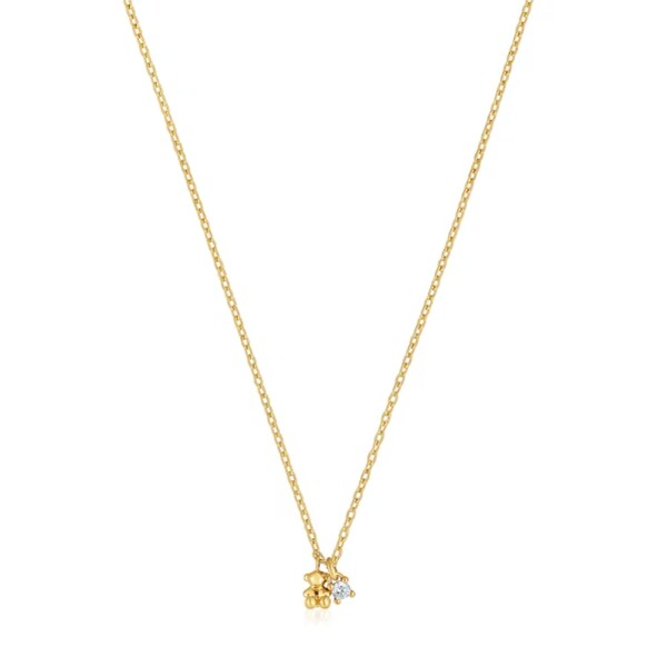 JOYERIA TOUS S.A 토스_주얼리 (TOUS) 18K 골드 버메일 실버 볼드 베어 랩다이아몬드 목걸이 1004462800