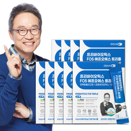 [데이즈온](9개월분)오한진 프리바이오틱스 FOS 트리플 30포 9박스