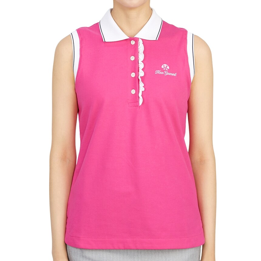 혼가먼트 혼가먼트 에스테 HHW 2A AP53 PINK 여자 골프 폴로 민소매 티셔츠