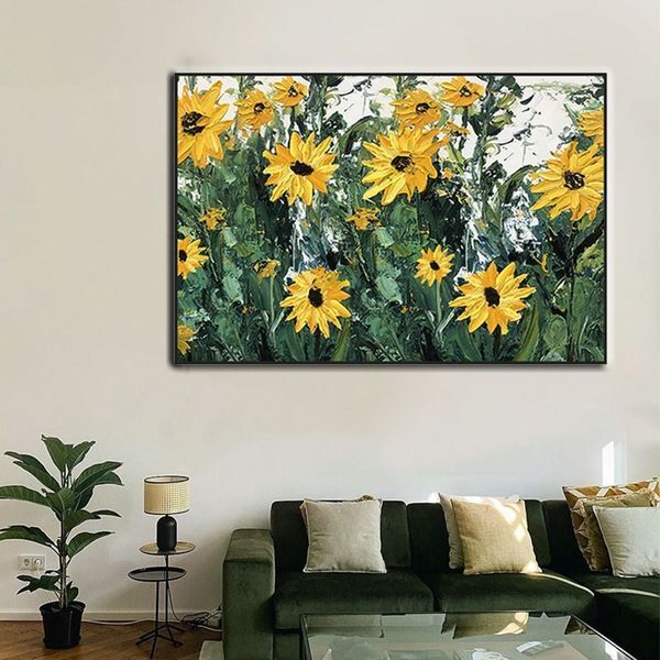 알티피아 [하프클럽/알티피아]입체 해바라기 캔버스 70cm 그림액 100cm B 인테리어