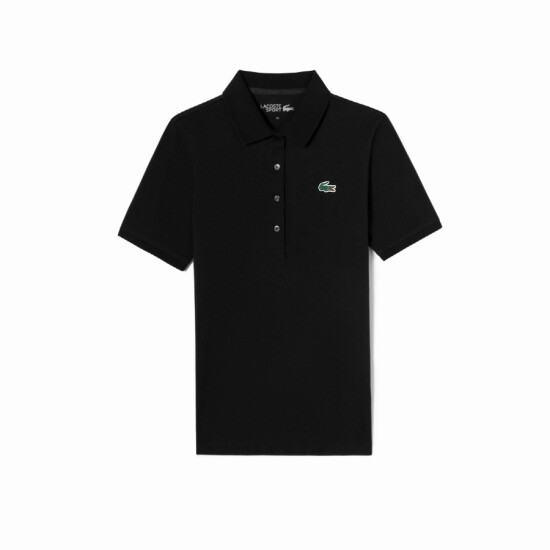 [라코스테스포츠]PF945E-54G 여성 베이직 골프 블랙 반팔 폴로