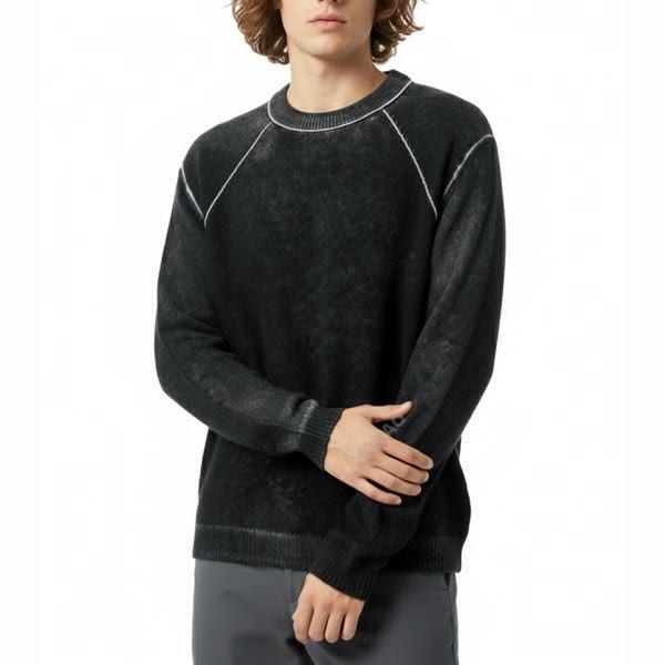 아크네스튜디오 아크네스튜디오 북유럽 감성 Printed crewneck jumper (B60328 900) (프린트 크루넥 점퍼 니트)