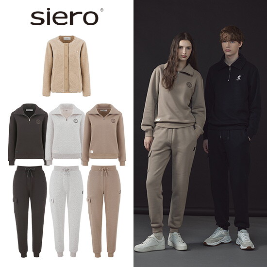 [시에로]여성 22FW 올데이 코지 셋업 3종 (플리스+반집업+팬츠)