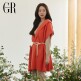 [조르쥬 레쉬]자카드 니트 후드 케이프 1종