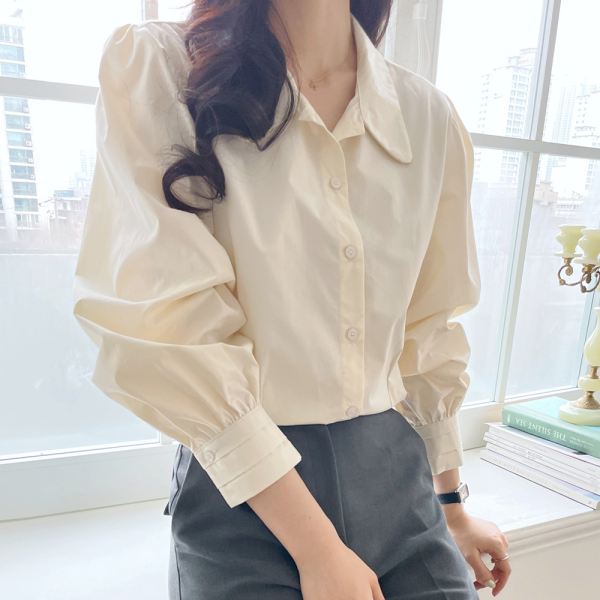 루시다 [루시다][루시다] 르네즈 퍼프 블라우스