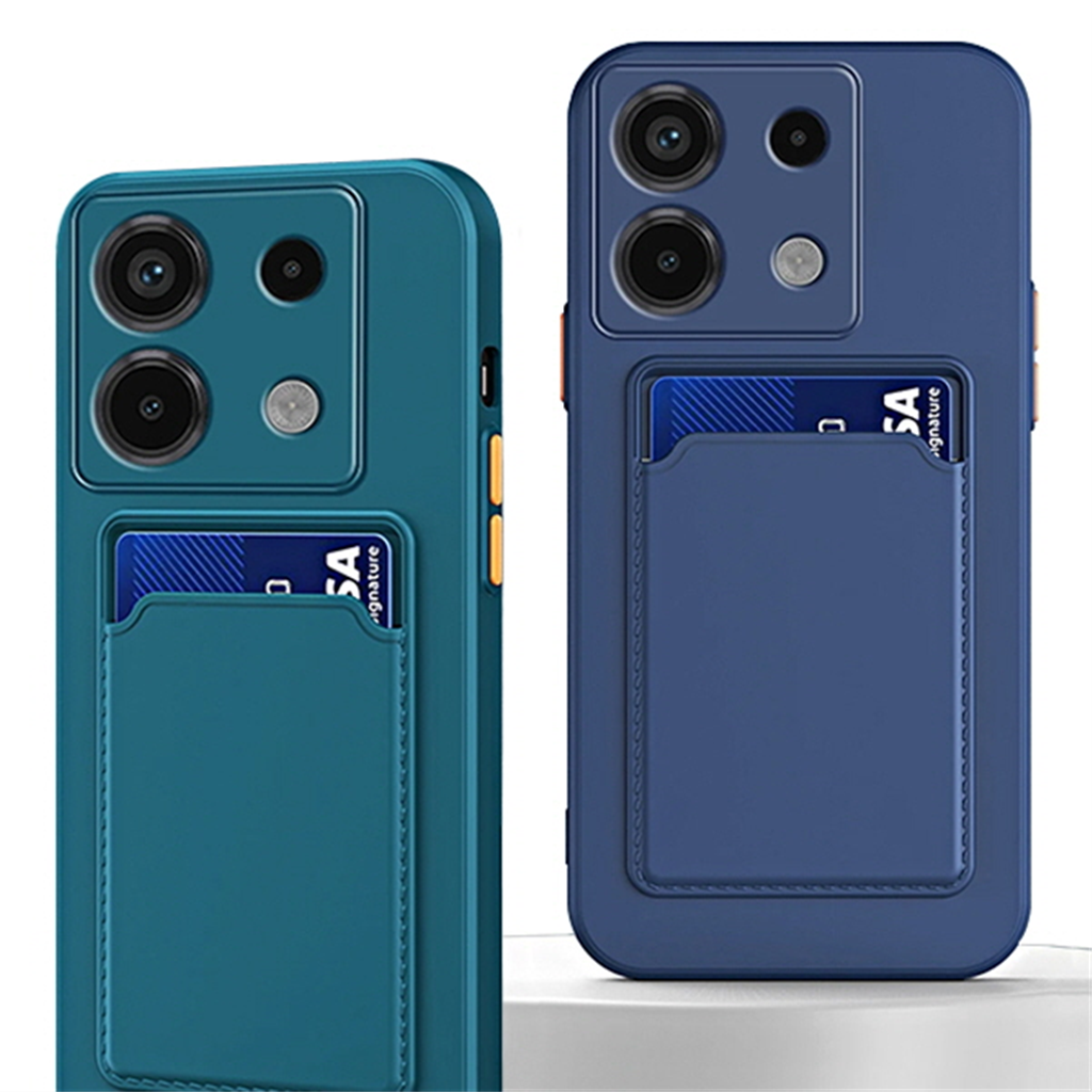 수나르 수나르 샤오미홍미노트13 포코X6 프로 4G 5G 캔디컬러 카드슬롯 수납 실리콘 핸드폰 케이스