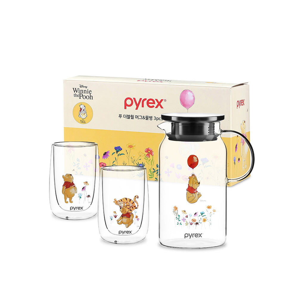 파이렉스 파이렉스 푸 더블월 머그 & 물병 3P