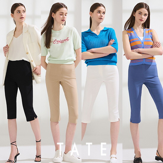 [테이트]○TATE 24SS 카프리 7부 밴딩 팬츠 4종