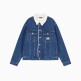 [캘빈클라인 진][최초가 : 319,000원][CK] 남 미드블루 레귤러 90`s 쉐르파 자켓 J325844 1A4