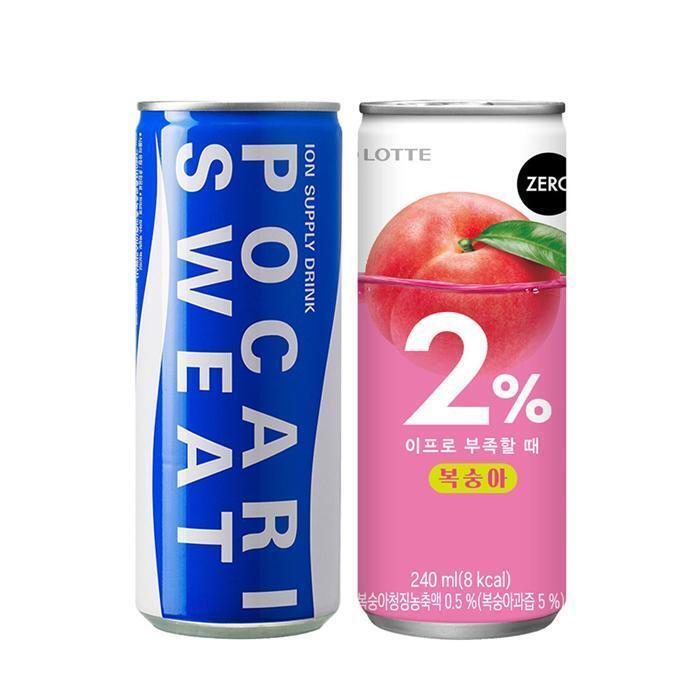 코카콜라 [코카콜라]이프로 부족할 때 복숭아 240ml 15캔   포카리스웨트 240ml 15캔 1박스 이온음료 (32876734)