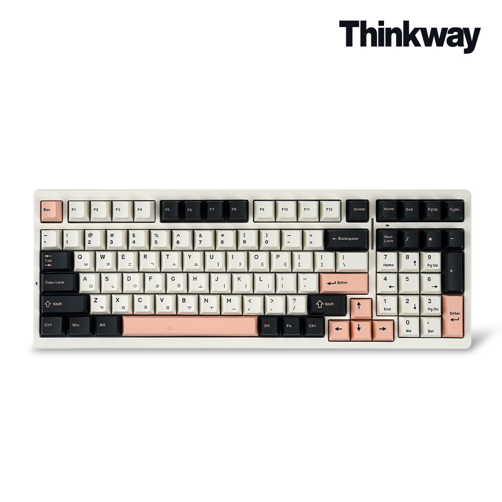 씽크웨이 씽크웨이 TV99 유무선 99배열 기계식 키보드 Olivia Pink 저소음 딥씨 프로