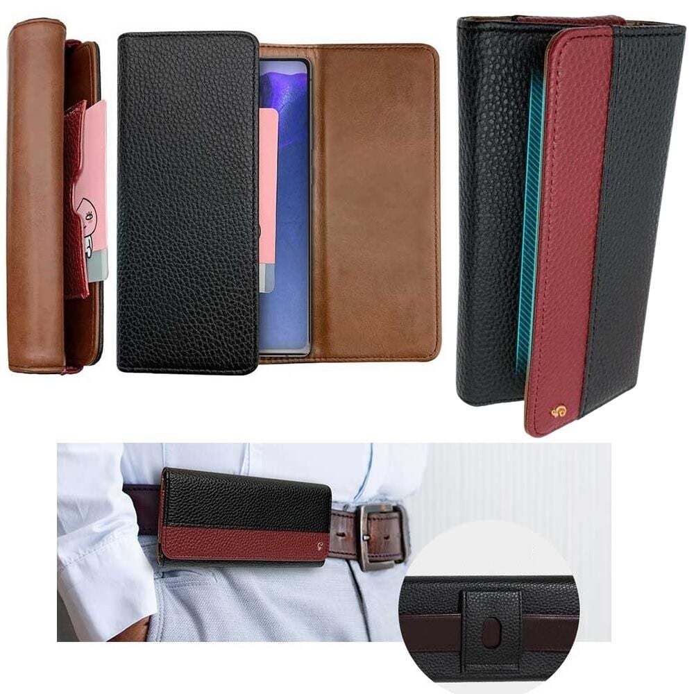 핸드폰케이스 지오벤처스 쿠키즈 미니폰 B-190 가죽 투톤 카드 허리 벨트