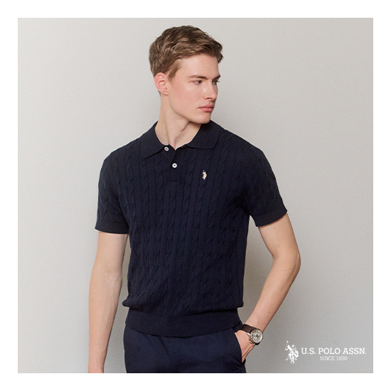 [USPA]□USPA 26SS 남성 코튼 반팔니트 3종