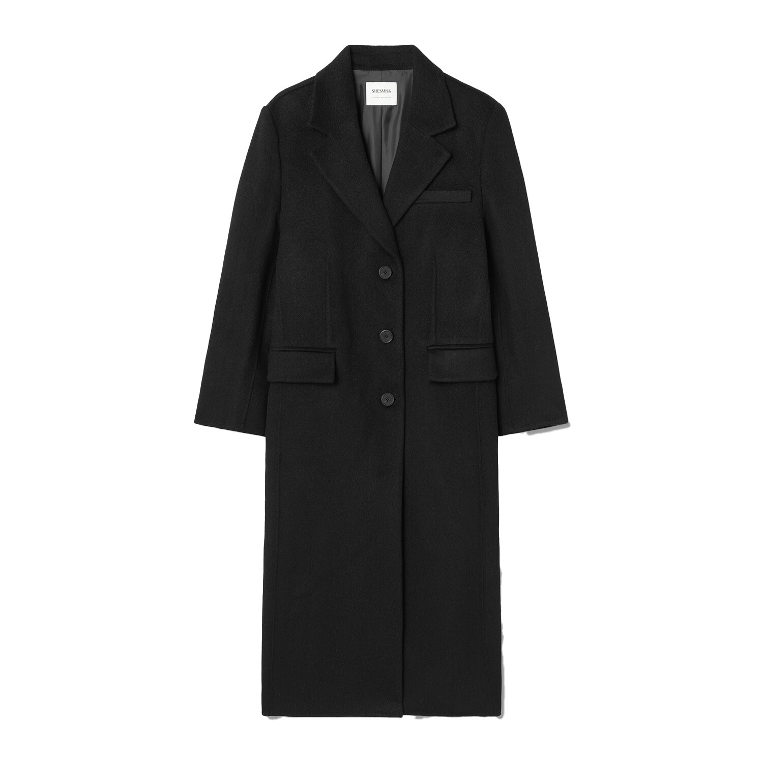 쉬즈미스 울 싱글 핸드메이드 롱 코트 SWHCTP41110