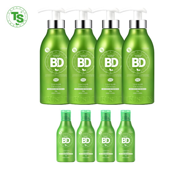 [TS][TS BD샴푸 구성] TS BD샴푸 500g x 4개 + 100g x 4개