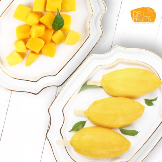 [델리후르츠] 아이스 망고바 60g x 10개 + 아이스 애플망고 다이스 1kg
