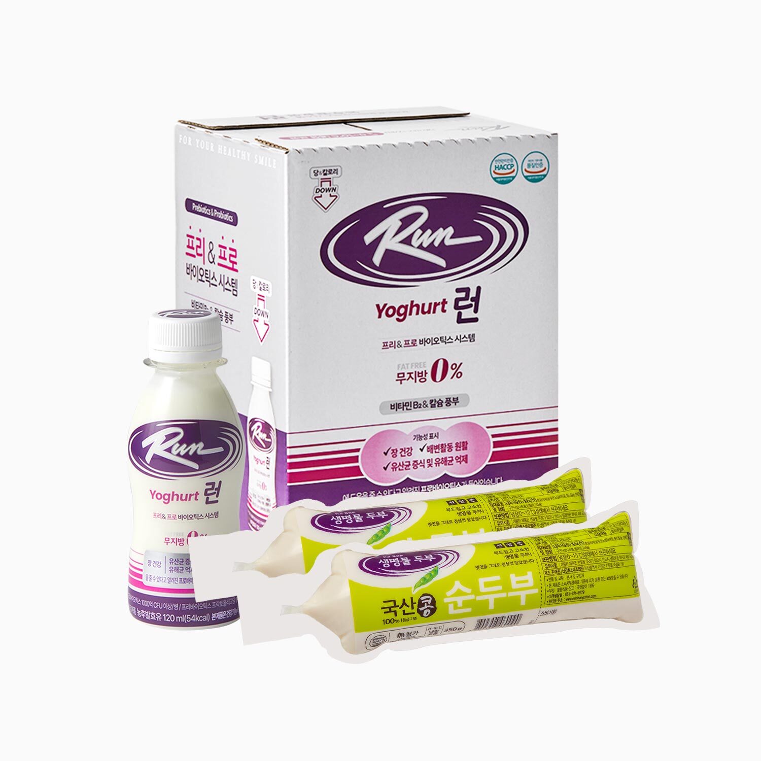 신앙촌 (신앙촌) 프로바이오틱스 런 요구르트 24병 + 국산콩순두부 350g 2모