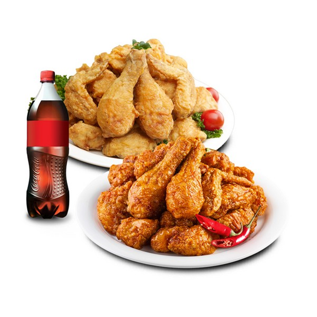 호식이두마리치킨 (호식이두마리) 후라이드+매운간장+콜라500ml