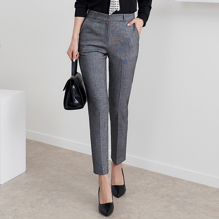 블루종 [한정수량/특가][블루종] 슬림 스판 세미 일자 슬랙스_B2402PT012A_H