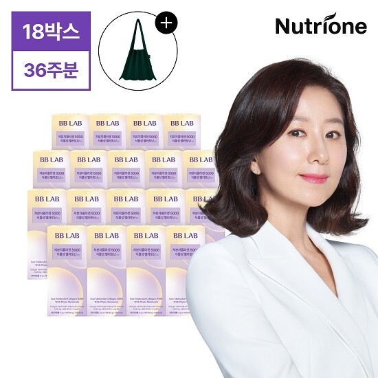 [뉴트리원][18박스] 뉴트리원 저분자콜라겐 5000 식물성 멜라토닌 (6 g x 14포 X 18박스)+조샙앤스테이시 니트백