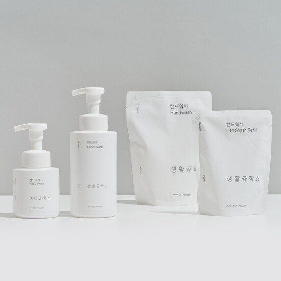 [생활공작소][생활공작소] 핸드워시 용기 500ml x 2개 + 리필 400ml x 5개(향 선택)
